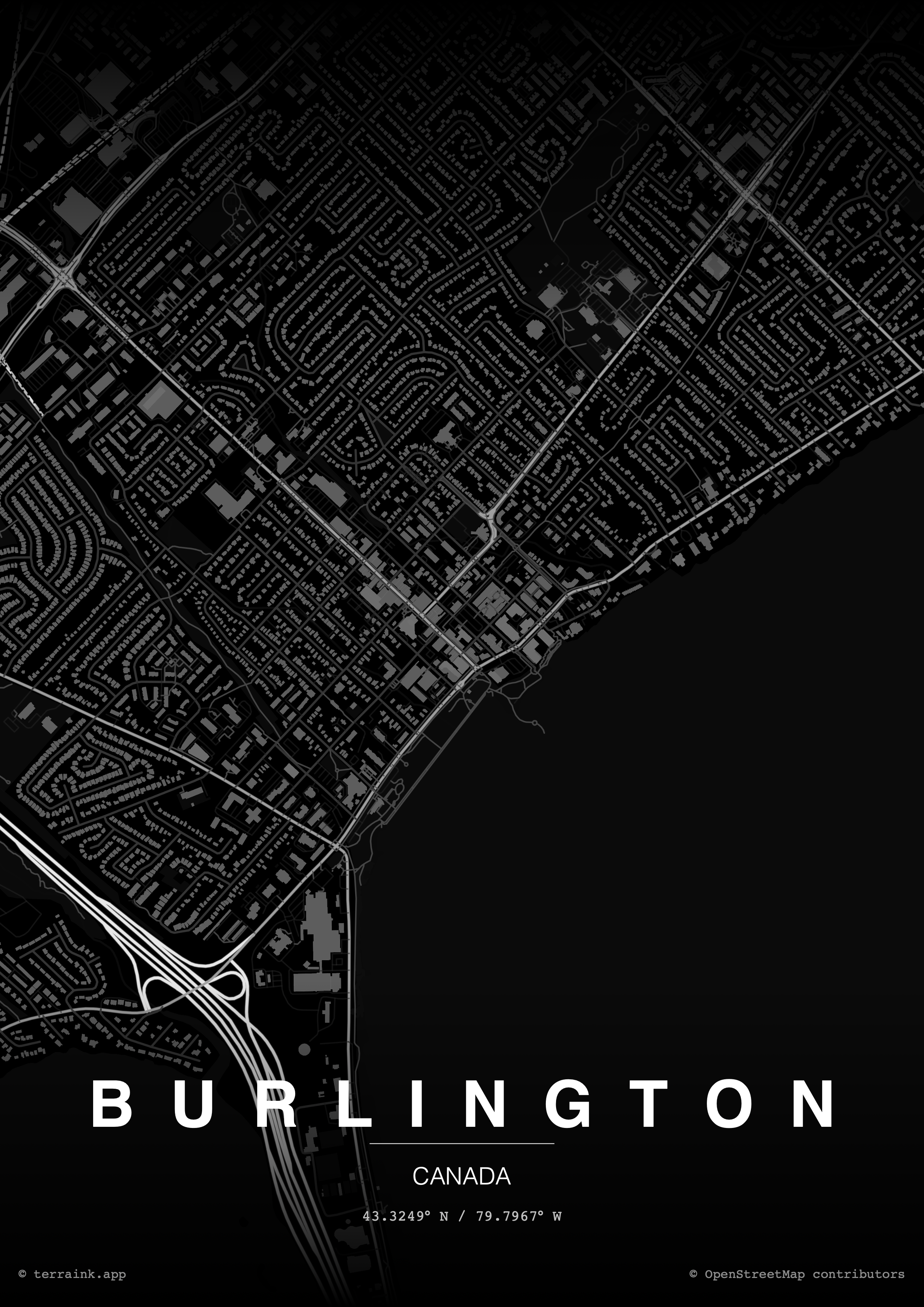 Burlington Service Area Map