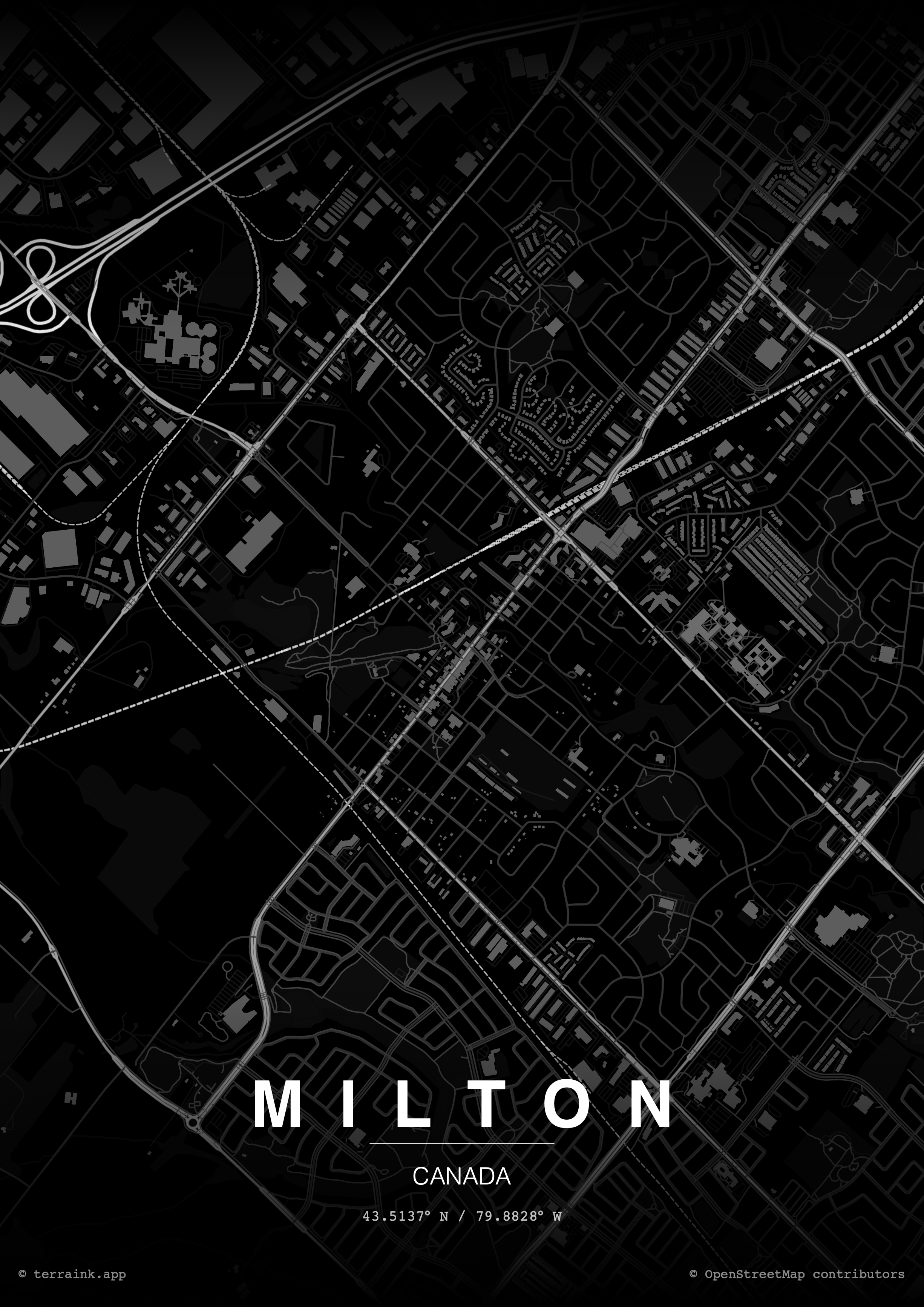 Milton Service Area Map