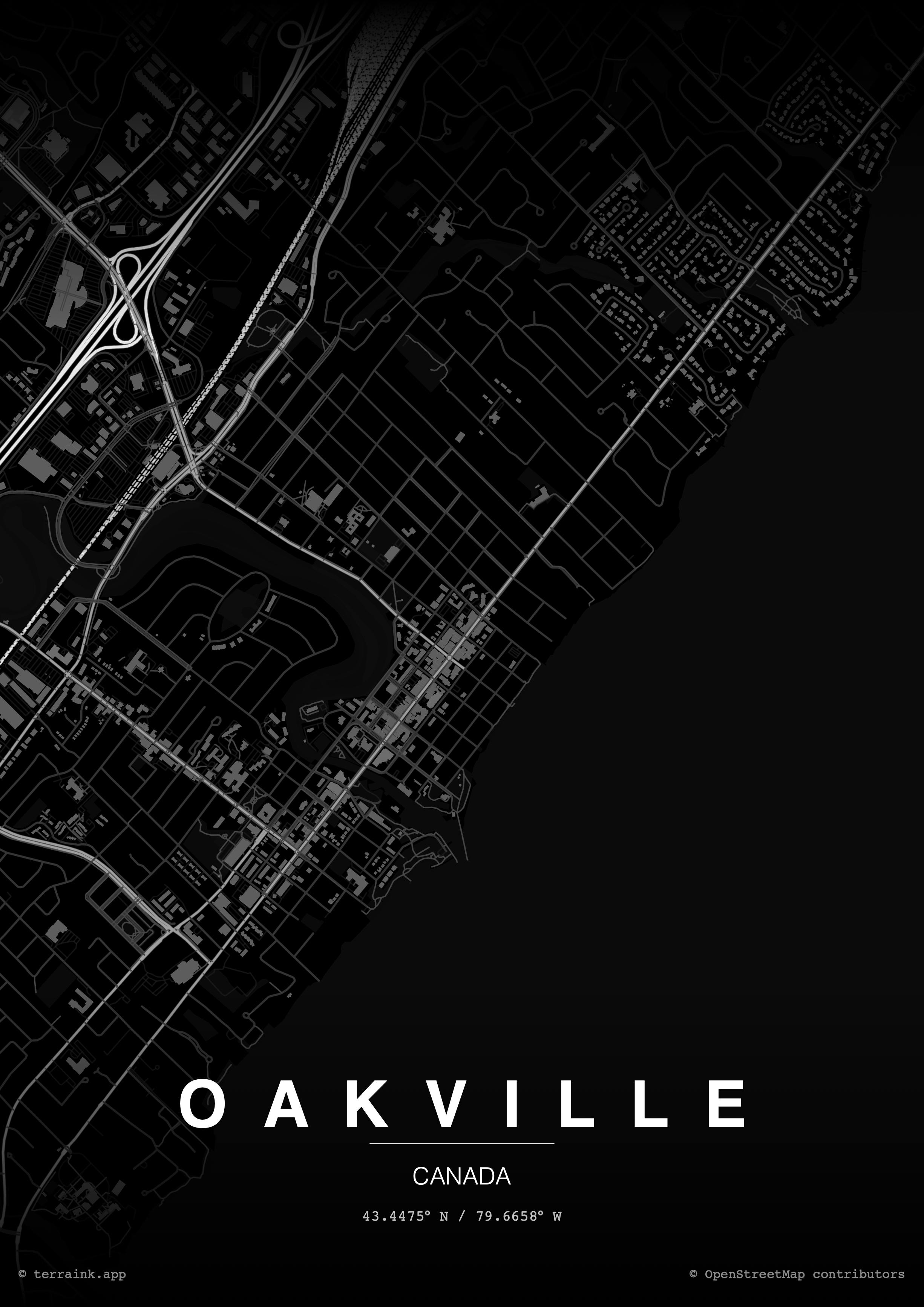 Oakville Service Area Map